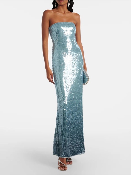 Jonathan Simkhai Dresses & Skirts - SIMKHAI Leilani Blue Sequin Strapless Gown
